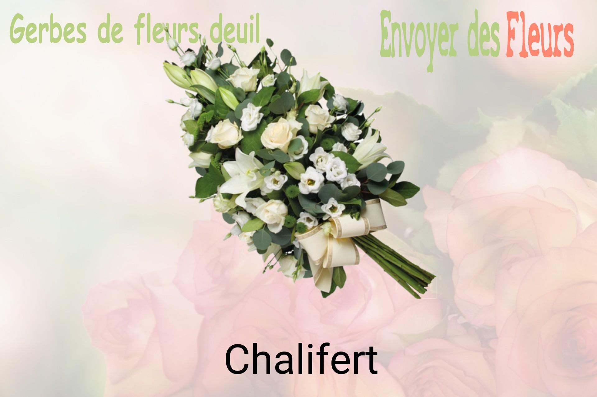 Gerbe de fleurs de deuil livrée à Chalifert